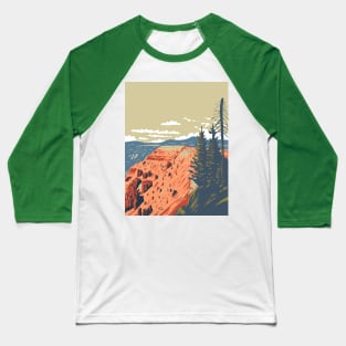 Cedar Breaks National Monument Natural Amphitheater Cedar City Utah USA WPA Art Poster Baseball T-Shirt